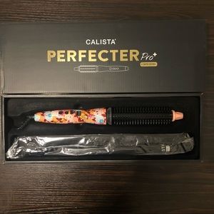 NEW Perfecter Hair Styler - Heated Round Brush Curling Iron Wand. Floral
